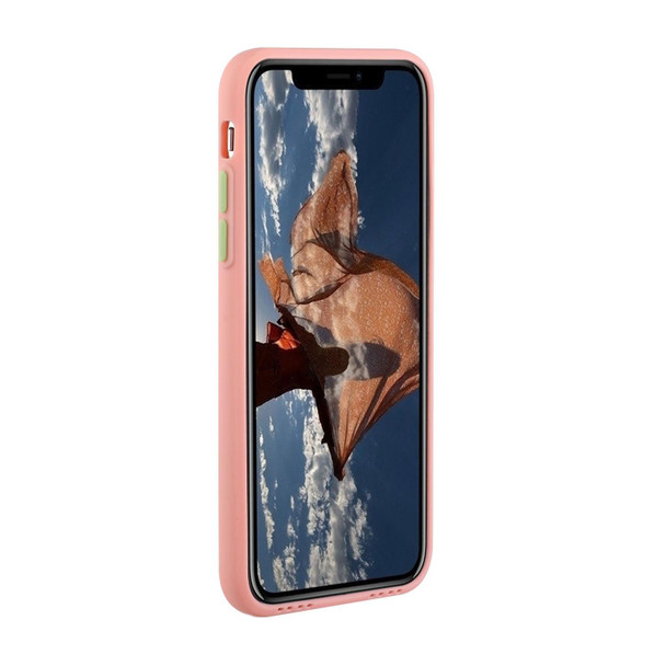 Card Slot Design Shockproof TPU Protective Case - iPhone X / XS(Pink)