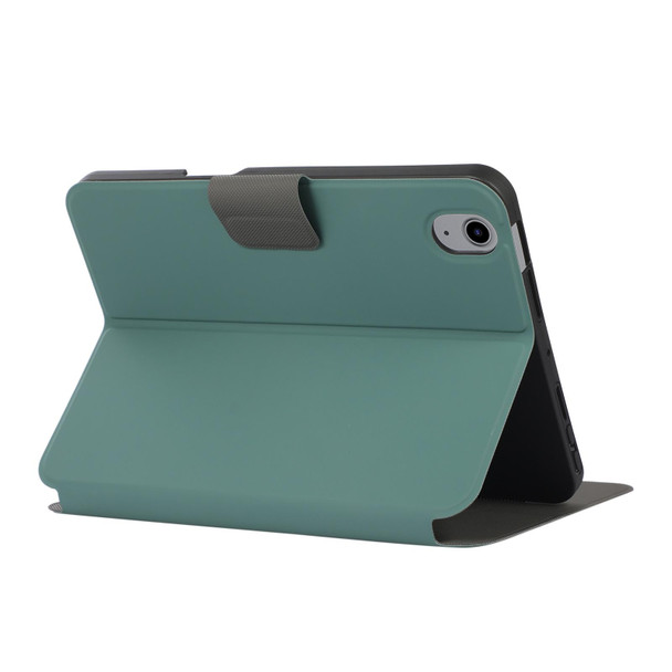 Electric Pressed Texture Horizontal Flip Leatherette Tablet Case with Holder & Pen Slot - iPad mini 6(Pine Green)