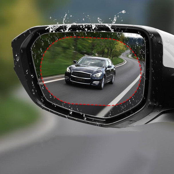 10 PCS Rainproof Anti-Fog And Anti-Reflective Film - Car Rearview Mirror Ellipse 95x135mm(Transparent)