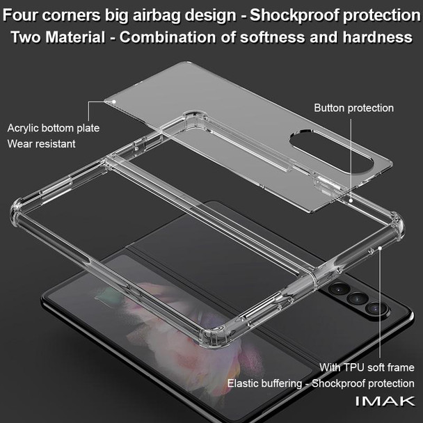 Samsung Galaxy Z Fold3 5G IMAK UX-9 Series Transparent Shockproof Acrylic + TPU Phone Protective Case