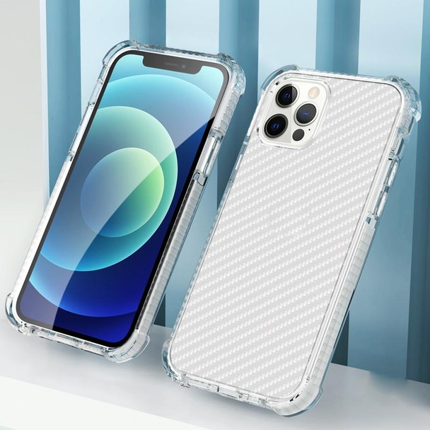 Carbon Fiber Acrylic Protective Case - iPhone 12 / 12 Pro(White)