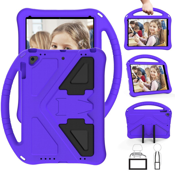 iPad Pro 9.7 EVA Flat Anti Falling Protective Case Shell with Holder(Purple)