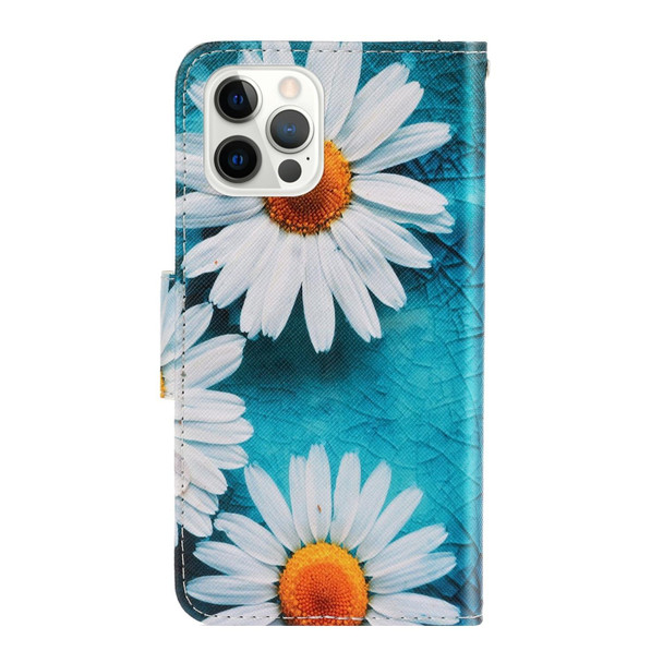 3D Colored Drawing Horizontal Flip Leatherette Phone Case - iPhone 13 Pro Max(Chrysanthemum)