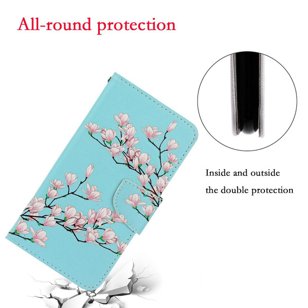 3D Colored Drawing Horizontal Flip Leatherette Phone Case - iPhone 13 Pro(Magnolia)