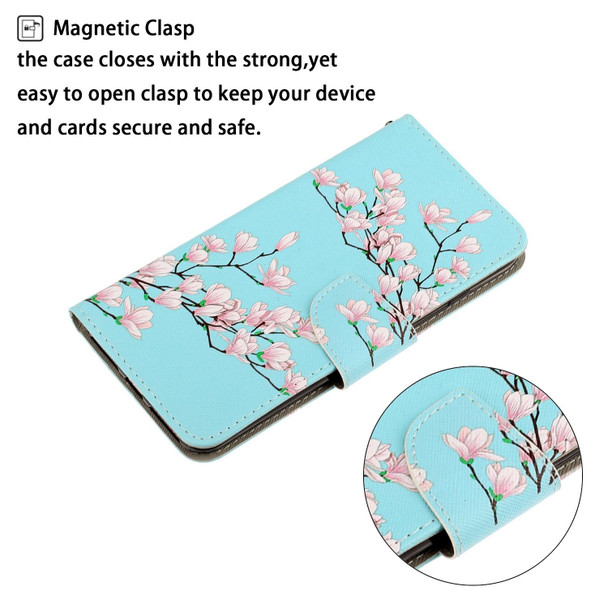3D Colored Drawing Horizontal Flip Leatherette Phone Case - iPhone 13 mini(Magnolia)