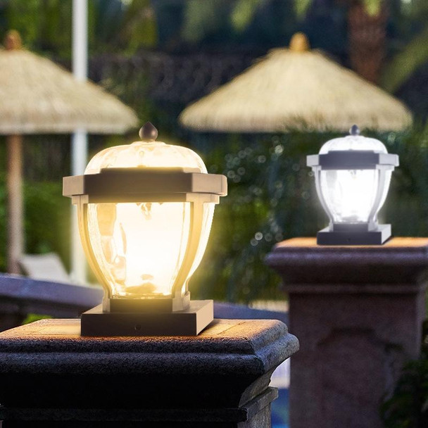 2 LED Solar Waterproof Outdoor Garden Light, Style: Warm Light-Column Cap