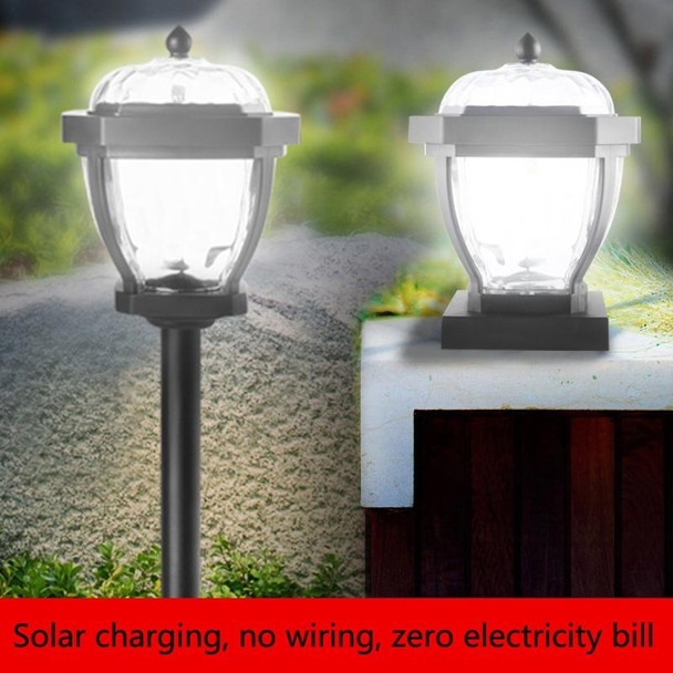 2 LED Solar Waterproof Outdoor Garden Light, Style: Warm Light-Column Cap