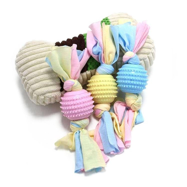 3 PCS Pet Toys TPR Bite Resistance Dog Supplies Cotton Rope Cloth Toys, Specification: Maji Ball(Random Color Delivery)