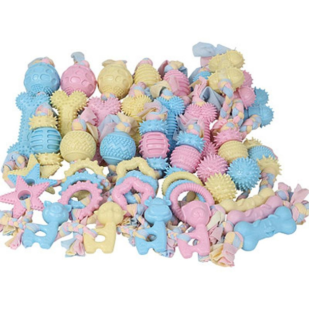 3 PCS Pet Toys TPR Bite Resistance Dog Supplies Cotton Rope Cloth Toys, Specification: Maji Ball(Random Color Delivery)