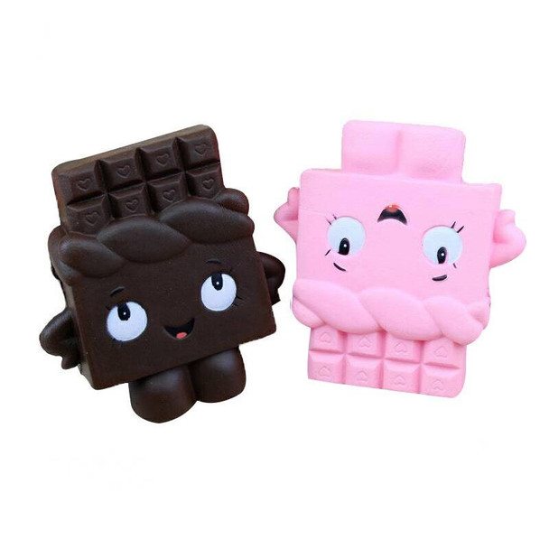 2 PCS TTPU1225 Slow Rebound Cartoon Cute Chocolate Decompression Toy(Pink)