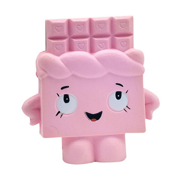 2 PCS TTPU1225 Slow Rebound Cartoon Cute Chocolate Decompression Toy(Pink)