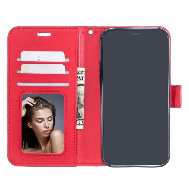 Crazy Horse Texture Horizontal Flip Leatherette Case with Holder & Card Slots & Wallet & Photo Frame for iPhone 13 Pro Max(Red)