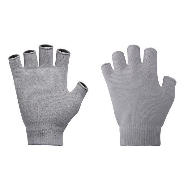 Ladies Non-Slip Fingerless Aerial Yoga Aid Gloves(A3 Light Gray)