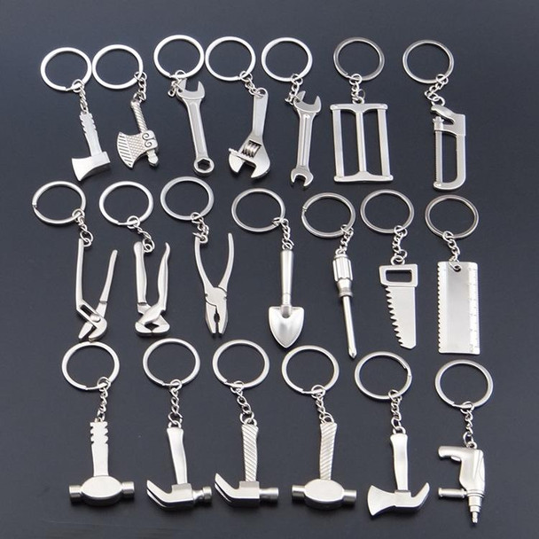10 PCS Tool Metal Keychain Car Key Ring Pendant, Colour: H-391 Glossy Ax