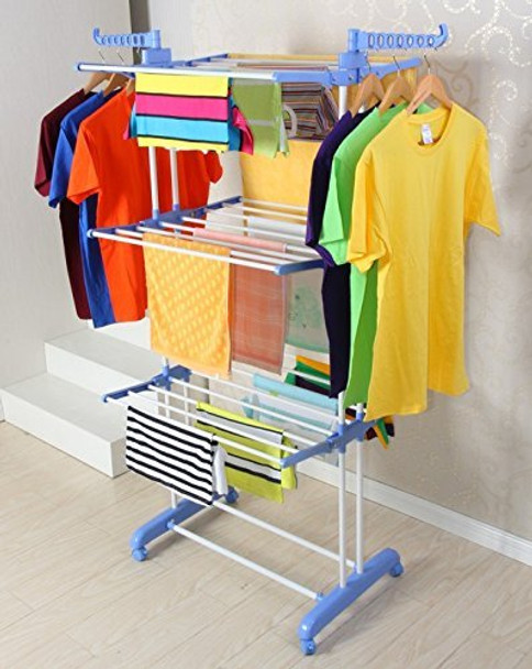 Three Tier Stainless Steel Clothing Rack