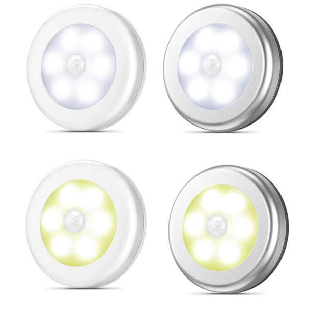 6 LED Home Wardrobe Smart Human Body Sensor Light, Light color: White Light (White)