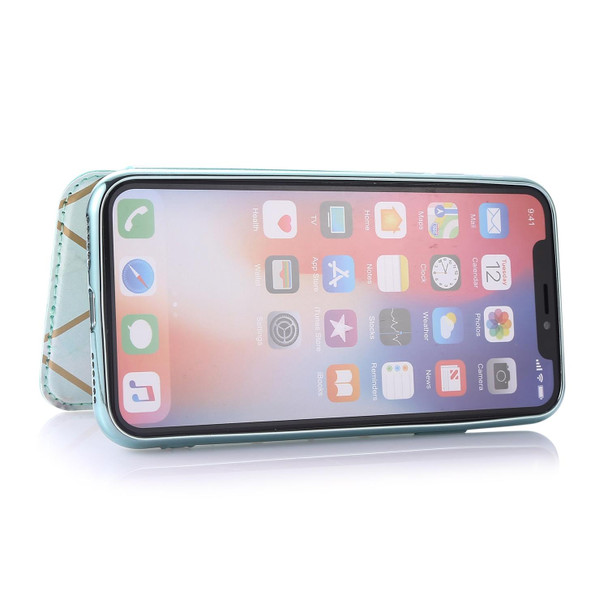 Bronzing Plating PU + TPU Horizontal Flip Leatherette Case with Holder & Card Slot - iPhone X / XS(Green)