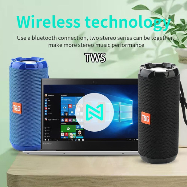 T&G TG621 Portable Waterproof 3D Stereo Wireless Speaker, Support FM Radio / TWS / TF Card(Gray)