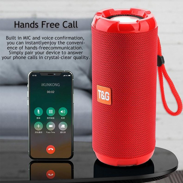 T&G TG621 Portable Waterproof 3D Stereo Wireless Speaker, Support FM Radio / TWS / TF Card(Red)