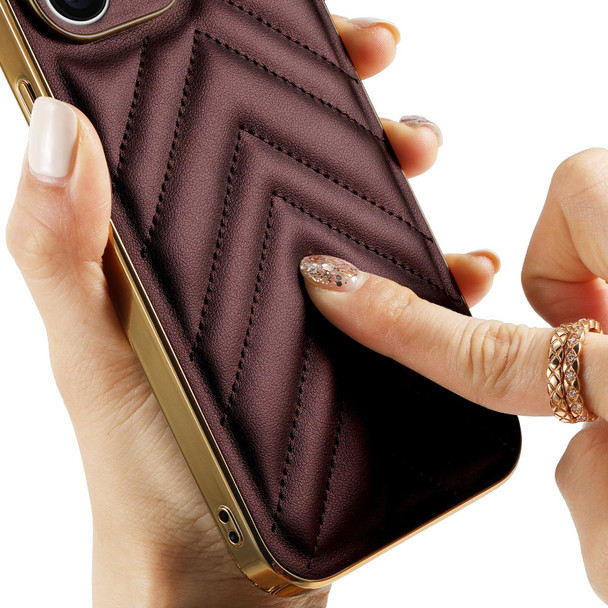 Electroplating Hawkeye Phone Case with Lanyard - iPhone 12 Pro Max(Purple)