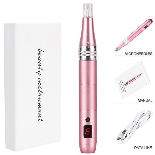 Microcrystalline Nano Electric Importer Micro-Needle Freckle Removal Beauty Instrument, Colour: Display Microneedle (Pink)