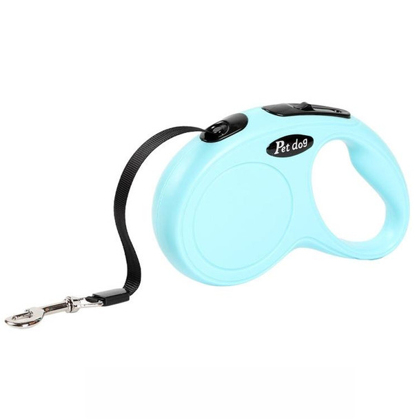 Pet Leash Automatic Retractable Dog Leash 5m(Light Blue)