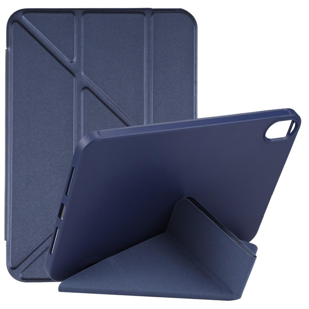 TPU Horizontal Deformation Flip Leather Tablet Case with Holder - iPad mini 6(Dark Blue)