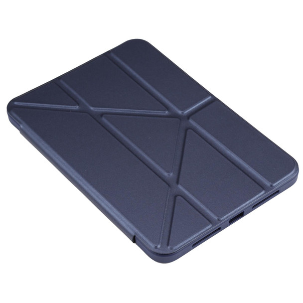 TPU Horizontal Deformation Flip Leather Tablet Case with Holder - iPad mini 6(Dark Blue)