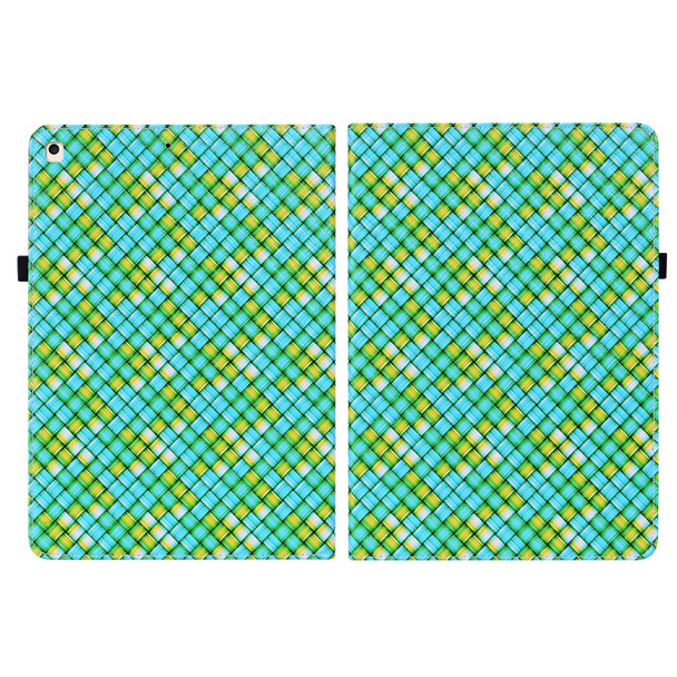 Color Weave Smart Leatherette Tablet Case - iPad 10.2 2019/Air 2019/10.5/10.2 2020/2021(Green)