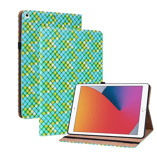 Color Weave Smart Leatherette Tablet Case - iPad 10.2 2019/Air 2019/10.5/10.2 2020/2021(Green)