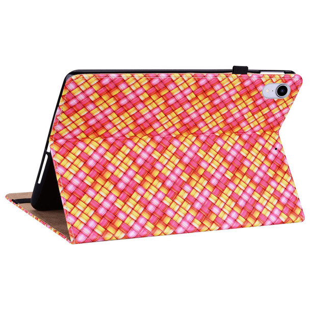 Color Weave Smart Leatherette Tablet Case - iPad mini 6(Rose Red)