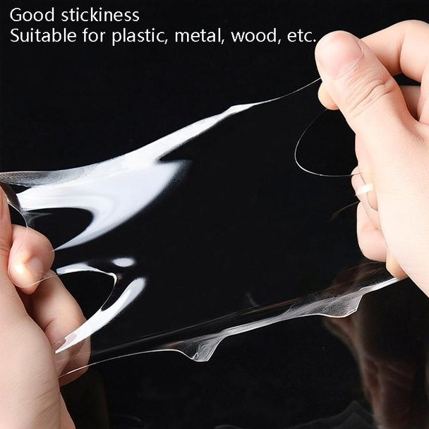 2 PCS 2x30x3000mm Transparent Double-Sided Adhesive Nanotic Tape Water Washing Non-Trace Tape