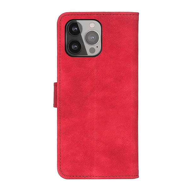 Antelope Texture Magnetic Buckle Horizontal Flip PU Leatherette Case with Card Slots & Wallet & Holder - iPhone 13 Pro Max(Red)