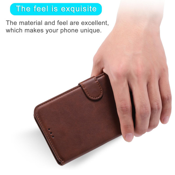 OnePlus 8T Classic Calf Texture PU + TPU Horizontal Flip Leather Case, with Holder & Card Slots & Wallet(Brown)