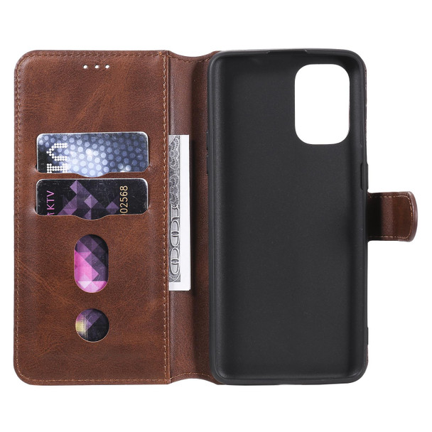 OnePlus 8T Classic Calf Texture PU + TPU Horizontal Flip Leather Case, with Holder & Card Slots & Wallet(Brown)