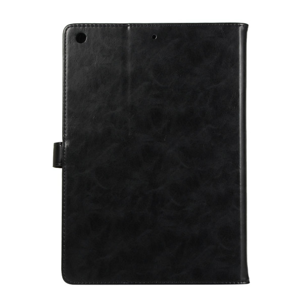 Crazy Horse Texture Horizontal Flip Leatherette Case with Buckle & Holder & Card Slots & Wallet & Photo Frame - iPad 9.7 2018 / 2017(Black)