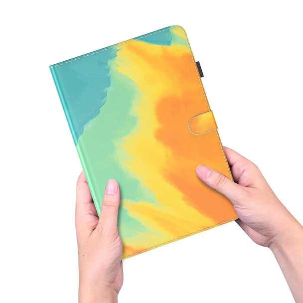 Watercolor Pattern Skin Feel Magnetic Horizontal Flip PU Leather Tablet Case with Holder & Card Slots & Photo Frame & Sleep / Wake-up Function - iPad Pro 12.9 2021 / 2020(Autumn Leaves)