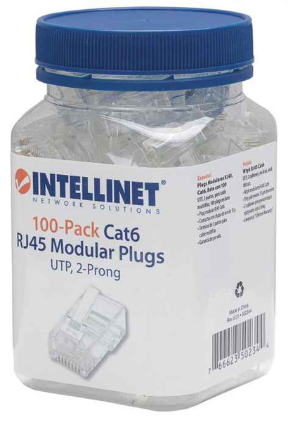 Intellinet 100-Pack Cat6 Rj45 Modular Plugs