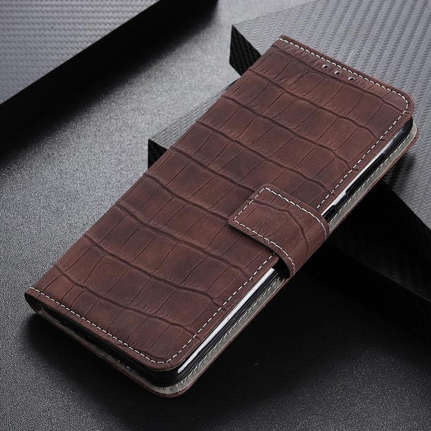 Crocodile Texture Horizontal Flip Leatherette Case with Holder & Card Slots & Wallet - iPhone 13 Pro(Brown)