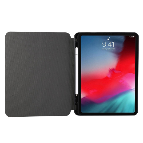 Electric Pressed Texture Horizontal Flip Leatherette Tablet Case with Holder & Pen Slot - iPad Pro 12.9 2021(Dark Green)