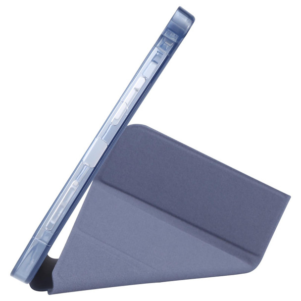 TPU Transparent Horizontal Deformation Flip Leather Tablet Case with Holder & Pen Slot - iPad mini 6(Blue)