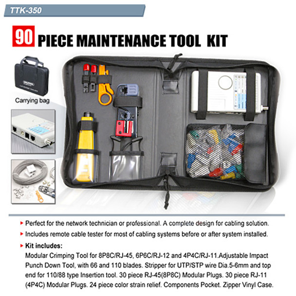 Goldtool 90 Piece Lan Maintenance Tool Kit