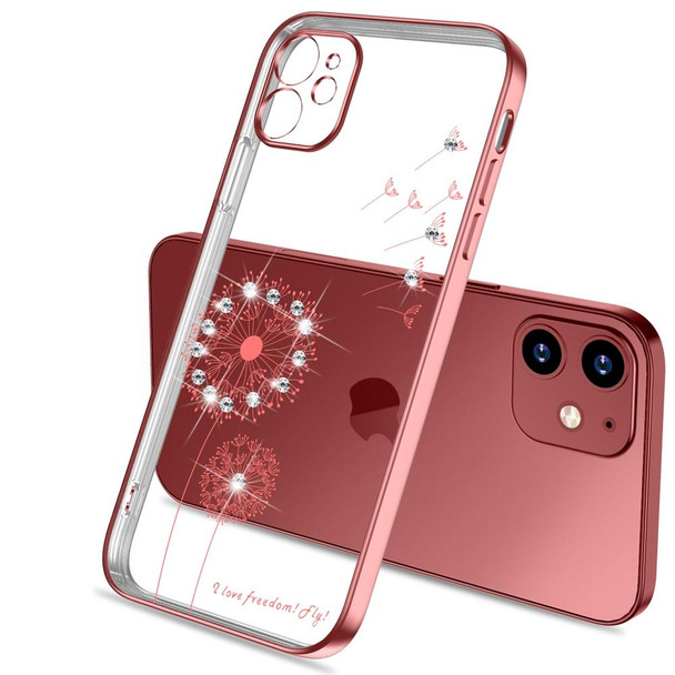 Ultra-thin Electroplating Dandelion Pattern Protective Case - iPhone 12 Pro Max(Rose Gold)