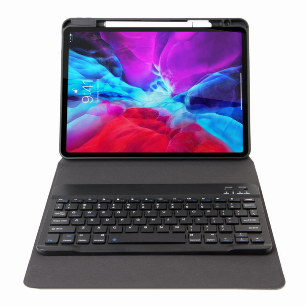 H-109 Bluetooth Keyboard Leather Case with Rear Three-fold Holder - iPad Pro 11 inch 2021 & 2020 & 2018 / Air 2020 10.9(Black)