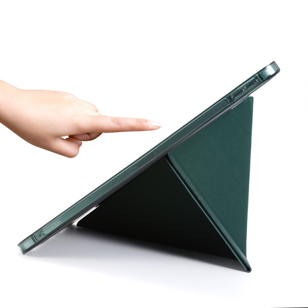 Multi-folding Horizontal Flip PU Leather + Shockproof TPU Tablet Case with Holder & Pen Slot - iPad Pro 12.9 2021(Gold)