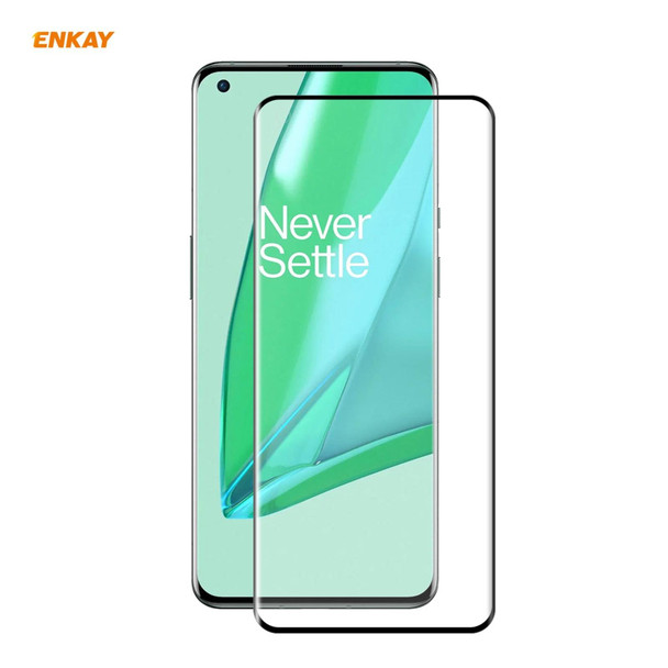 1 PCS - OnePlus 9 Pro ENKAY Hat-Prince 0.26mm 9H 3D Explosion-proof Full Screen Curved Heat Bending Tempered Glass Film