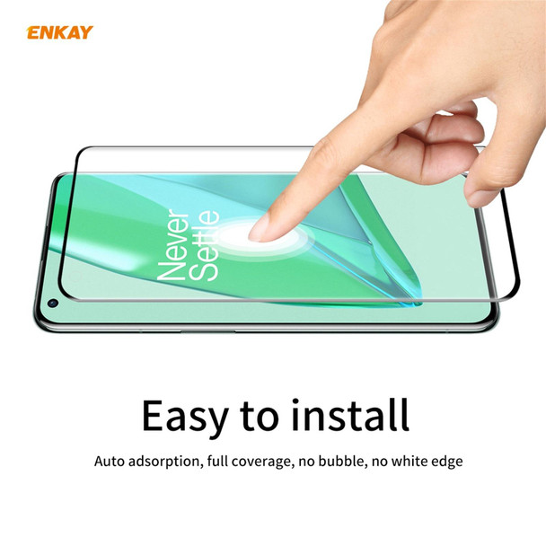 1 PCS - OnePlus 9 Pro ENKAY Hat-Prince 0.26mm 9H 3D Explosion-proof Full Screen Curved Heat Bending Tempered Glass Film