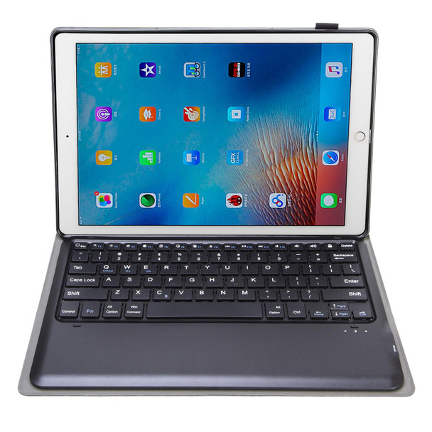 A129 TPU Detachable Bluetooth Keyboard Leatherette Case with Bracket - iPad Pro 12.9 inch 2015 / 2017(Black)