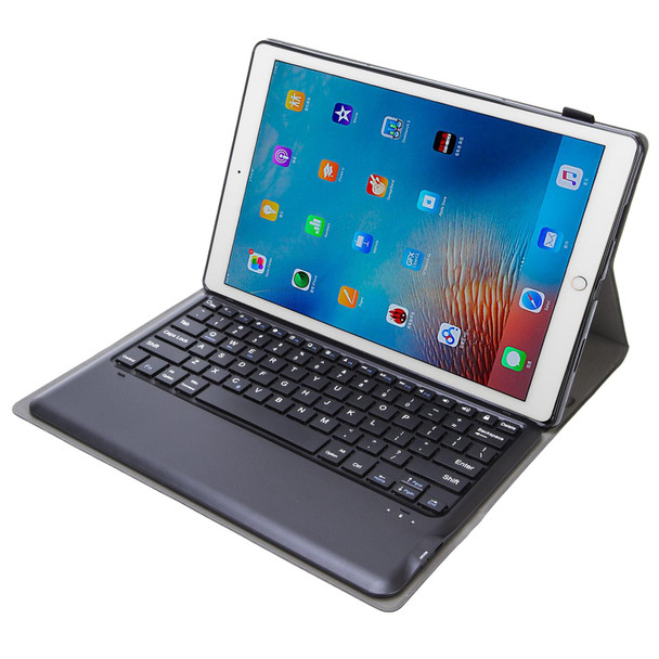 A129 TPU Detachable Bluetooth Keyboard Leatherette Case with Bracket - iPad Pro 12.9 inch 2015 / 2017(Black)