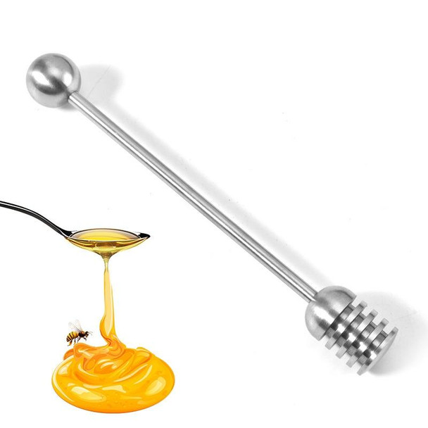 304 Stainless Steel Straight Handle Honey Stirrer With Round Bead Honey Stirrer